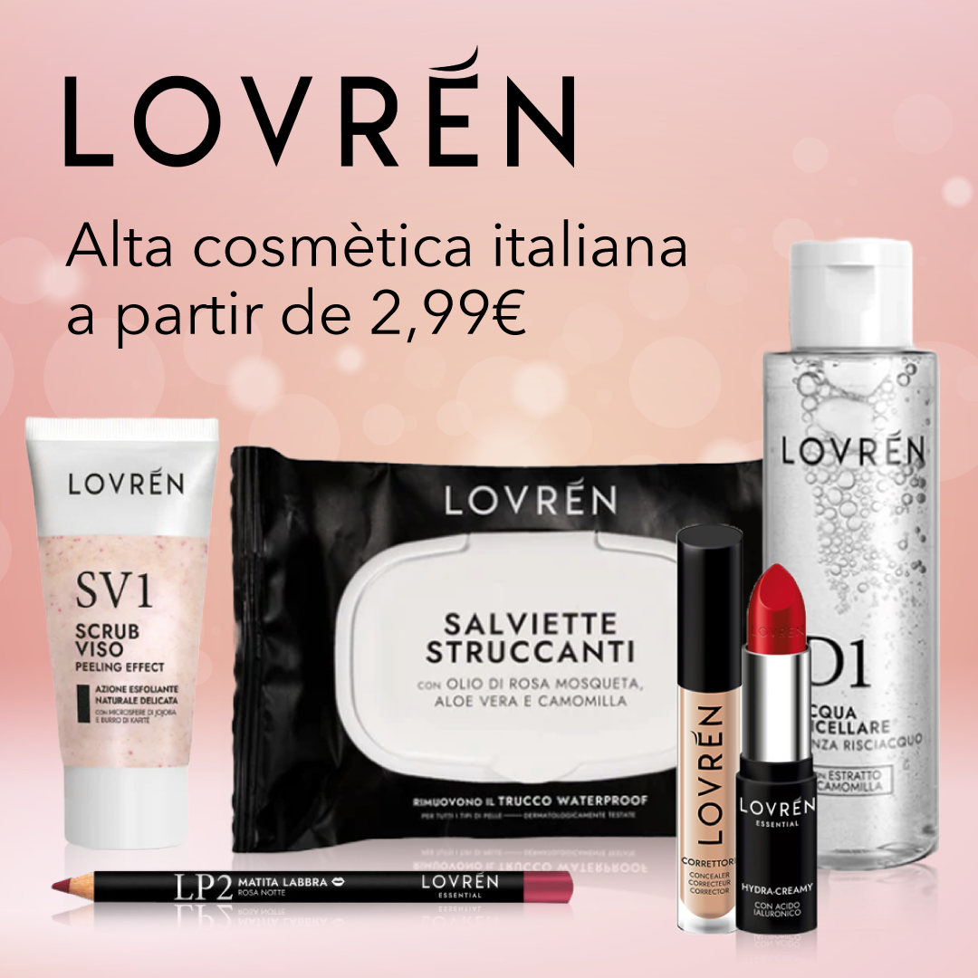 Lovren, alta cosmètica italiana a partir de 2,99€